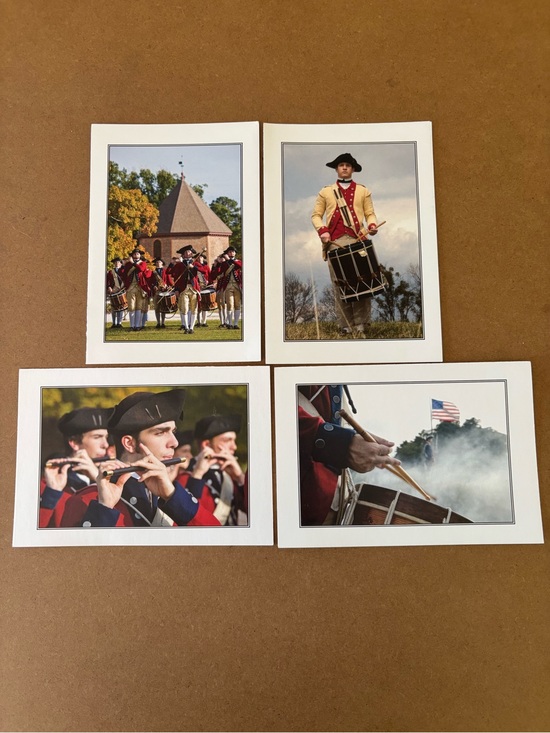 Other - Historic Colonial Williamsburg Fife & Drum Card Set - Blank Inside No Envelopes
